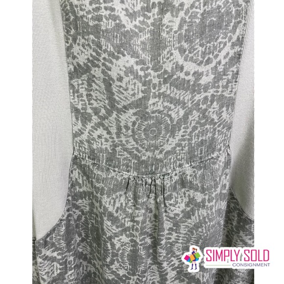 Lina Tomei Women's 100% Linen Italian Palma Dress Green Cap Sleeve Crew Neck XL - Picture 5 of 8